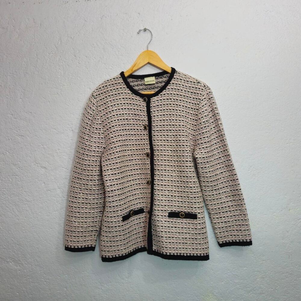 Eastex cream and black tweed